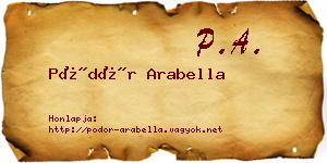 Pödör Arabella névjegykártya